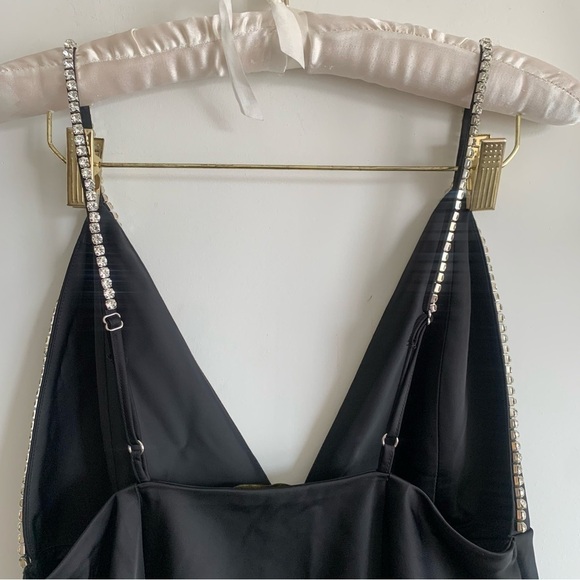 HOUSE OF HARLOW BLACK RHINESTONE MINI DRESS - Picture 7 of 9